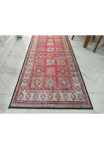 Geleneksel Kilim Desenli Kırmızı Ve Bej Etnik Halı - 14921ou Kırmız