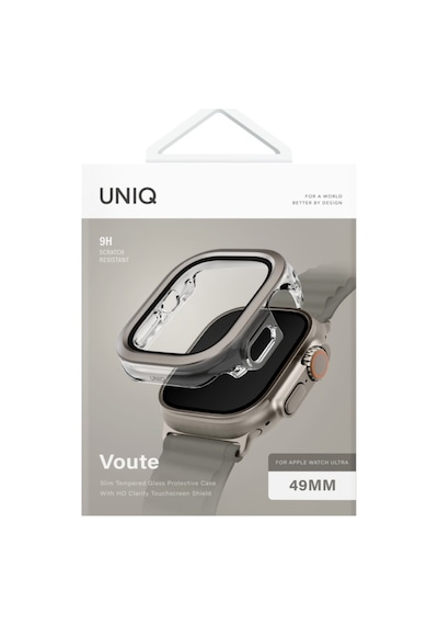 Apple Uyumlu  Watch Ultra 49mm Kılıf Kasa Koruyucu Temperli Ekran Koruyucu 2 İn 1 Camlı Kasa