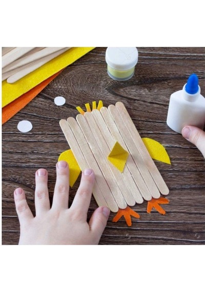 Dil Çubuğu 250 Adet Abeslang Naturel Geniş Jumbo Maket Hobi Okul