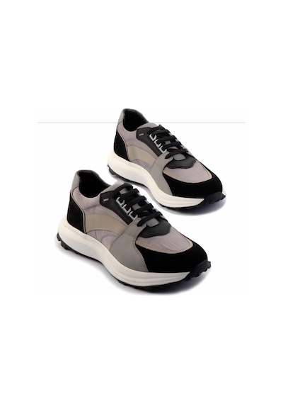 Bambi Siyah Leather Erkek Sneaker E01901289102 Siyah