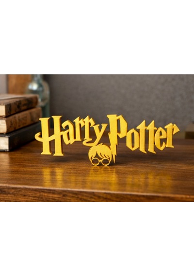 Harry Potter Logo Standı Dekoratif Masa Üstü & Duvar Süsü 194x67x15 Mm 194 X 67 X 15 Mm