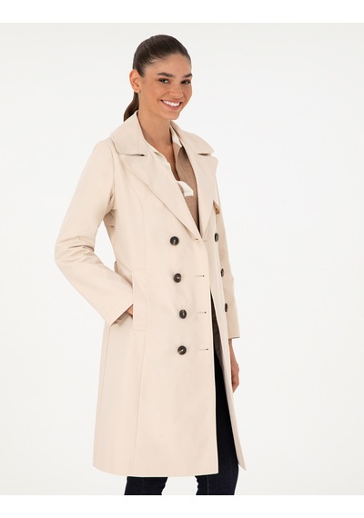 Pierre Cardin Kadın Taş Trençkot 50297353-vr049 Taş
