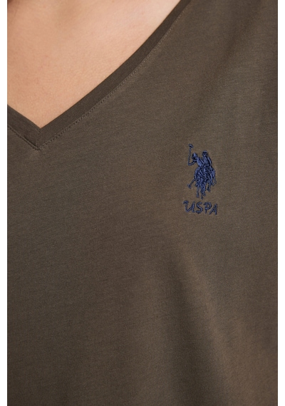 U.S. Polo Assn. U.s. Polo Assn. Kadın Koyu Haki Tişört Basic 50323541-vr111