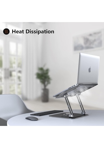 Masa İçin Dizüstü Bilgisayar Standı, 360 Dönebilen Tabanlı Ayarlanabilir Bilgisayar Standı, İşbirliğine Dayalı Çalışma İçin Ergonomik Dizüstü Bilgisayar Yükselticisi, Katlanabilir Ve