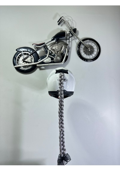 Motor & Motosiklet Gri Renk Saç Kask Dış Aksesuarı Diğer