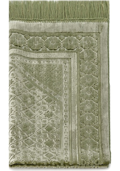 Kadife İnci Seccade Velvet Pearl - Yeşil
