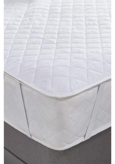 Mycey Kapitoneli Sıvı Geçirmez Alez 100x200 Cm Tek Kişilik Köşe Lastikli Beyaz