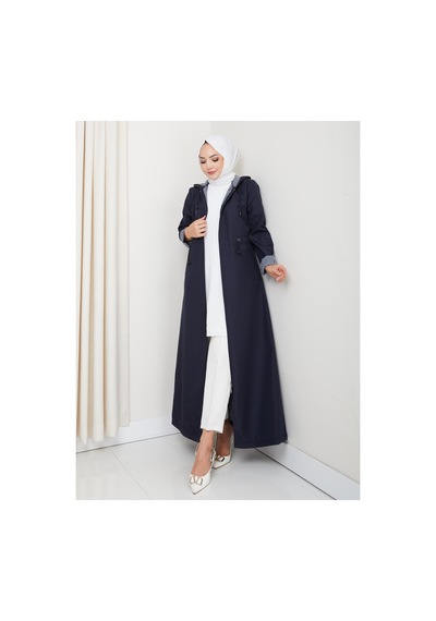 Hb Harma Time Butik Kadın Kapüşonlu Çizgi Detaylı Lacivert Bondit Kap Lacivert Lacivert Hb Harma Time Butik Kadın Kapüşonlu Çizgi Detaylı Lacivert Bondit Kap Lacivert Lacivert