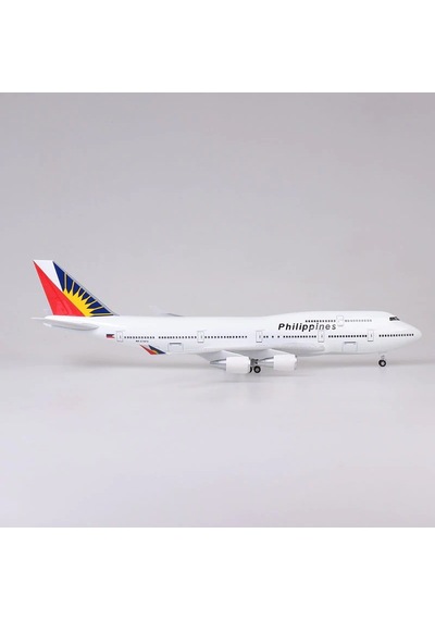 Philippines B747 Yolcu Uçağı Model Uçak 1/80 Ölçek 47cm