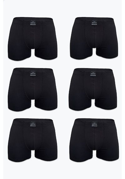Malabadi Erkek 6'lı Siyah Premium Collection Modal Boxer 6m251