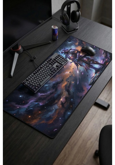 Sonictouch Evren Savaşçısı Samuray Dikişsiz Pürüzsüz Sıvı Geçirmez Xxl Gamer Klavye Mousepad 40x90cm