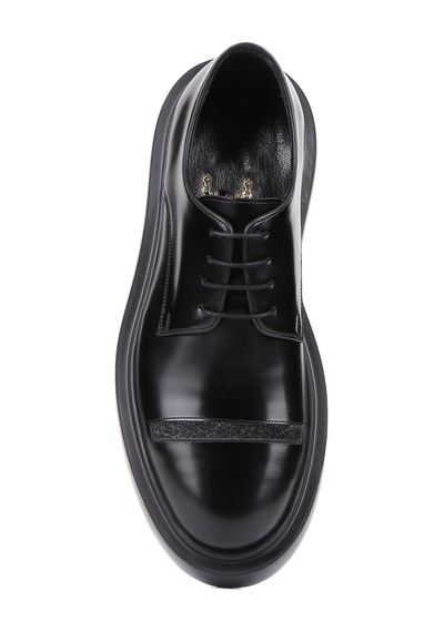 Shoetyle - Siyah Açma Deri Bağcıklı Erkek Klasik Ayakkabı 250-601-879-siyah