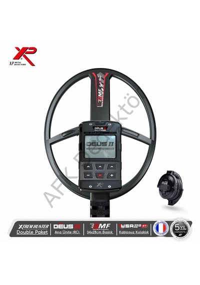 Xp Xtrem Hunter Dedektör Double Paket - Xp Deus 2 Rc, 34x28 Cm Fmf Başlık, Wsa2xl St Kablosuz Kulaklık