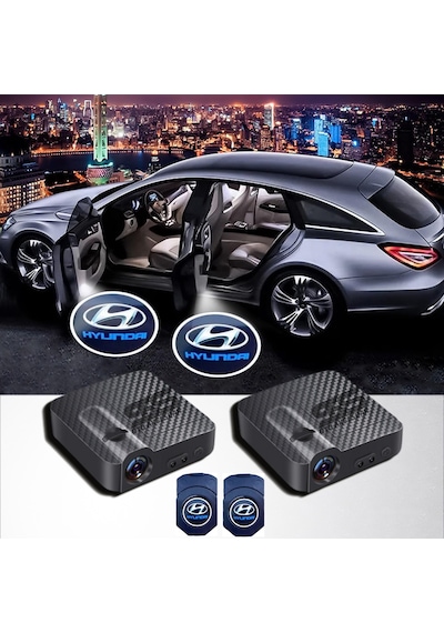 Hyundai Kapı Altı Logo Araç İçi Pilli 2 Adet