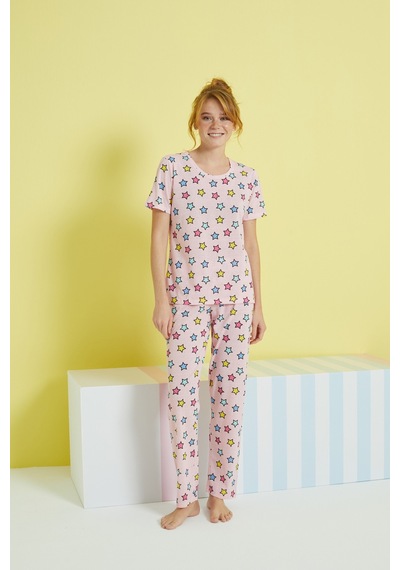 Siyah İnci Örme Pijama Takım 24107071 Çok Renkli