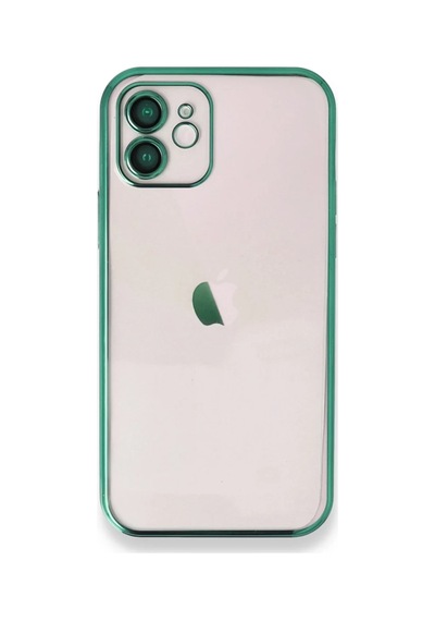 Apple İphone 11 Uyumlu Kılıf Lensli Silikon - Yeşil Çok Renkli