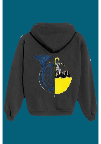 Tarzsokak Unisex Siyah How I Met Your Mother Sırt Baskılı Sweatshirt