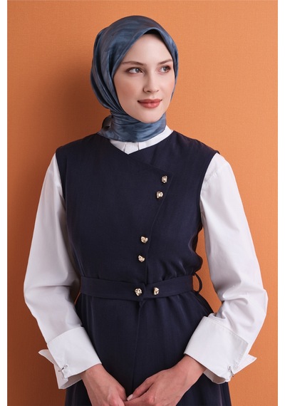 Armine Sura İpek Eşarp 2026-2027 - Sonbahar Kış-asm9630 İndigo