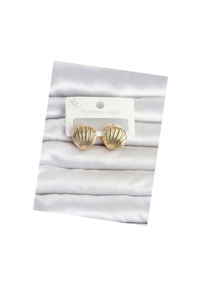 316l Çelik Gold Renk Deniz Kabuğu Model Kadın Küpe Tj-bkp11865 Evimdeyokyok