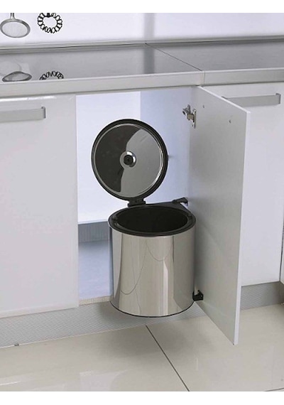 Dolap İçi Çöp Kovası Çöp Kutusu 11 Litre Çelik Çöp Kovası