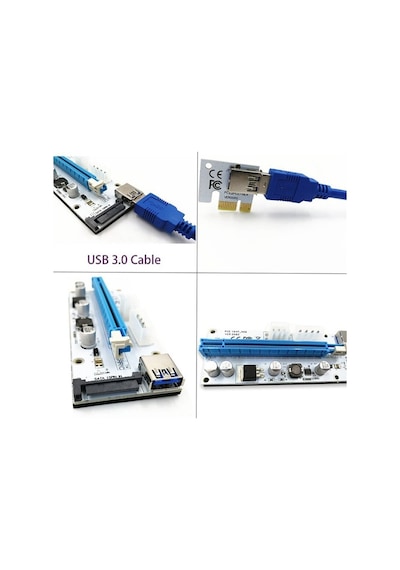 Pcı-E 1X To 16X Usb 3.0 Riser 008S Kart 4748P Uzatma Btc Express