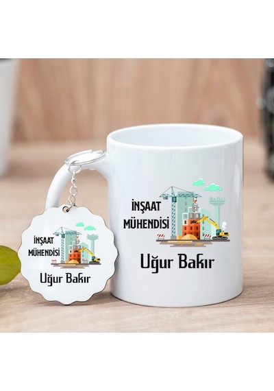 Inşaat Mühendisi Kupa Bardak Ve Anahtarlık
