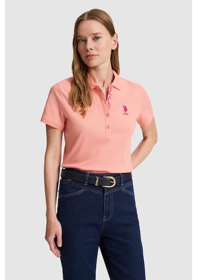 U.s. Polo Assn. Kadın Mercan Tişört Basic 50326475-vr204 Coral