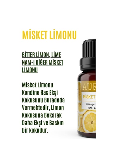 Auran Misket Limonu Esansiyel Uçucu Yağı 10 ML