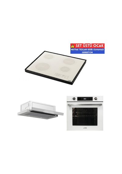 Afm Tech Ve Ferre Elektrikli Ab Vitro D037 + FM7701 + FC-07 Ankastre Set