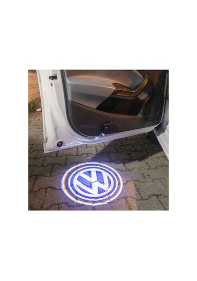 Volkswagen Vw Kapı Altı Led Logo Işığı 2 Adet Sensörlü Pilli Yapıştırmalı Karşılama Projektörü