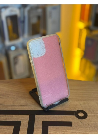 Apple Apple iPhone 11 Pro Max Uyumlu Parıltılı Desenli Renkli Şeffaf Silikon Kılıf