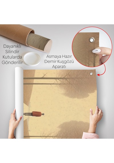 Hiçliğe Yürüyen Yalnız Adam Duvar Örtüsü-7520