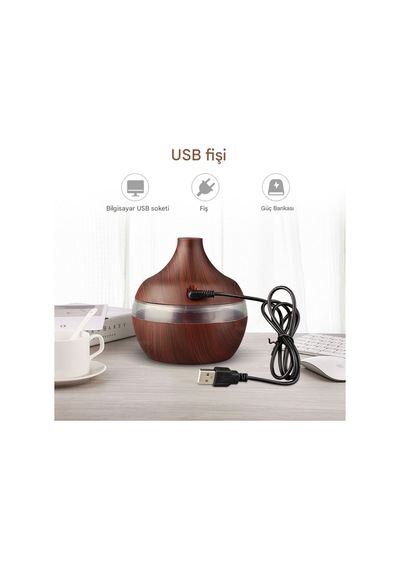 300 Ml Mini Hava Nemlendirici Buhar Makinesi Aroma Difüzörü Nemlendirici
