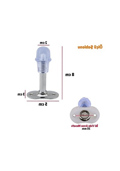 8 Cm Metal Kapı Stoperi - 5 Adet, Silikonlu Duruş