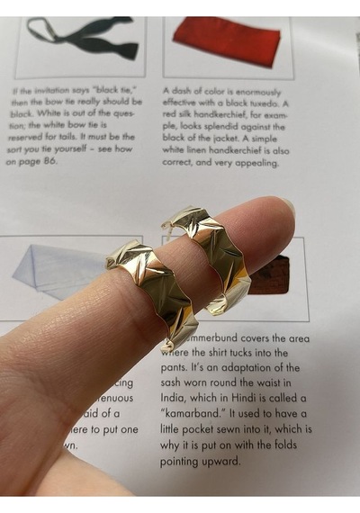 Pinery Jewels Kadın Hafif Halka Gold Kaplama Küpe Çifti Altın