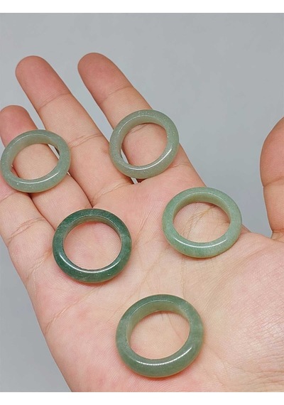 Aventurin Taşı Yüzük 6mm Kalınlığında Standart Ölçü 51494 Çok REnkli