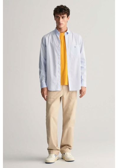 Gant Erkek Regular Fit Düğmeli Yaka Gömlek - Mavi Lıght Blue