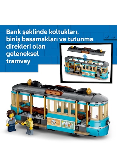 LEGO® City Klasik Plaj Tramvayı 60506 - 7 Yaş ve Üzeri Çocuklar için 5 Minifigür İçeren Yaratıcı Oyuncak Yapım Seti (693 Parça)