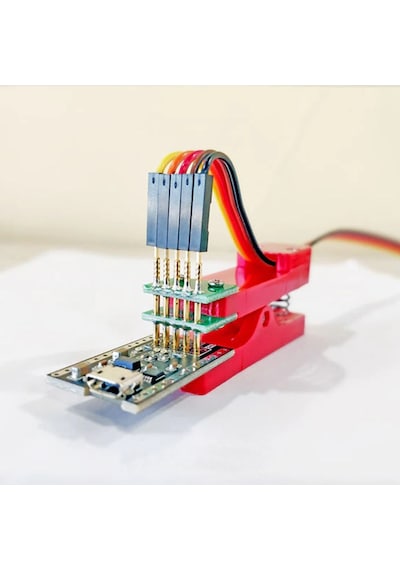5 Pin Programlama Aparatı 2.54mm Pogo Pin Yaylı Mandal Klips Seri Üretim Entegre Arm