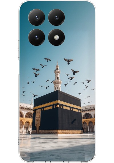 Xiaomi Mi 15t Uyumlu Kabe Umre Ve Kuşlar Baskılı Silikon Kılıf Renkli