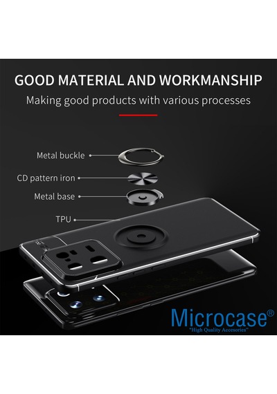 Xiaomi 13 Pro (Global) Focus Serisi Yüzük Standlı Kılıf-AL3363