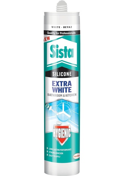 Sista Extra White Silikon Çok Amaçlı Ve Su Geçirmez Mutfak Ve Ban