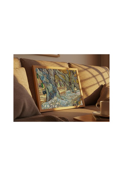 Van Gogh Büyük Çınar Ağaçları Çerçevesiz Poster 30x42 Cm A3 Tablo Duvar Dekoru Mat Fotoğraf Kağıdı