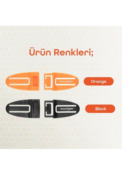 Gezenbebe Bebek Emniyet Kemer Klipsi Orange 001