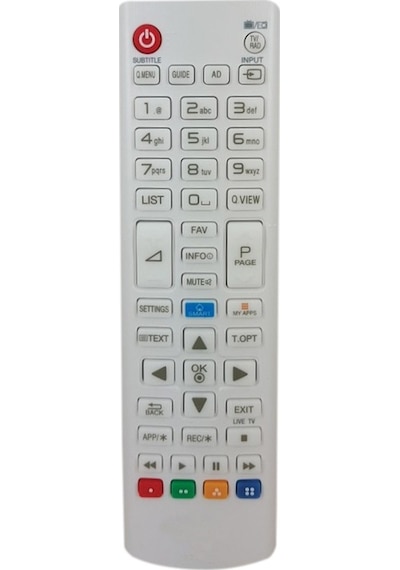 LG Uyumlu Smart Led Tv Kumandası Beyaz Snl1162Sw