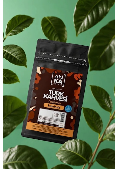 Anka Coffee Kafeinsiz Öğütülmüş Türk Kahvesi Çekirdek Kahve 200 G