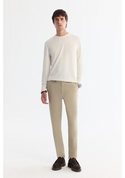 Avva Erkek Bej Yandan Cepli Dokulu Bi-stretch Slim Fit Pantolon A42y3211