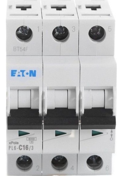 Eaton 286601 Minyatür Devre Kesici - 6ka - C Eğrisi - 3x16a