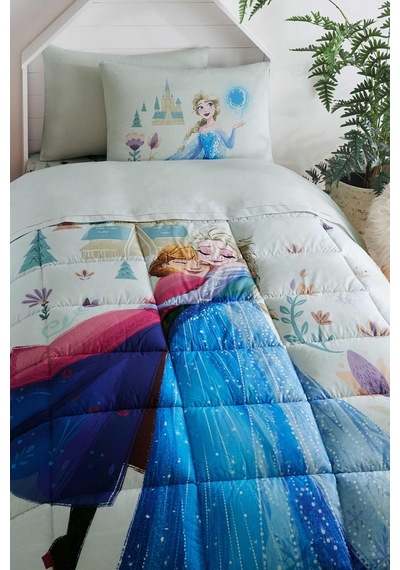 Frozen Love Disney Lisanslı Tek Kişilik Çocuk Uyku Seti Ekru