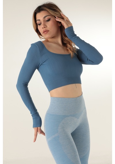 Doremi Seamless Straplez Uzun Kollu Fitilli Büstiyer 001
